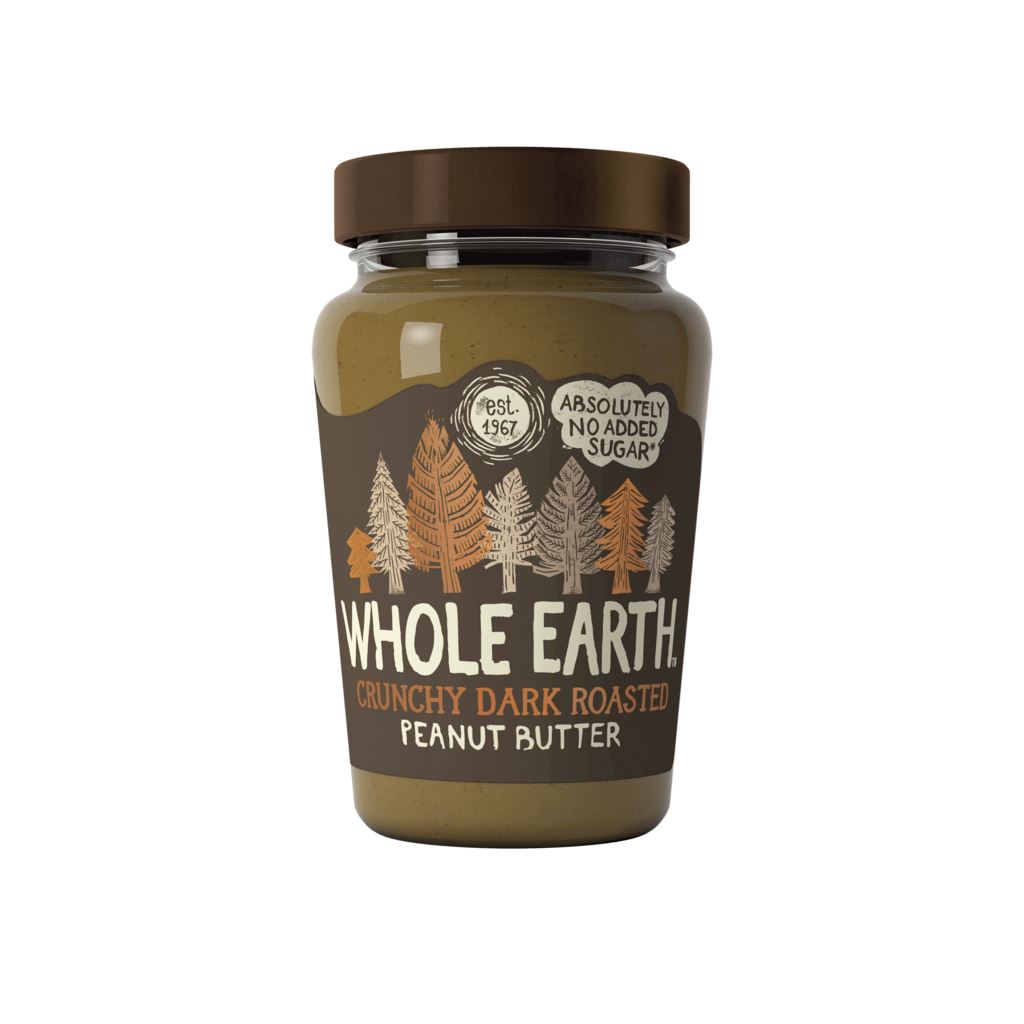 WHOLE EARTH CRUNCHY DARK ROASTED PEANUTS BUTTER 340 G